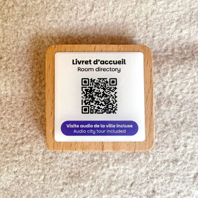 Cube en bois 5X5 cm avec QR code