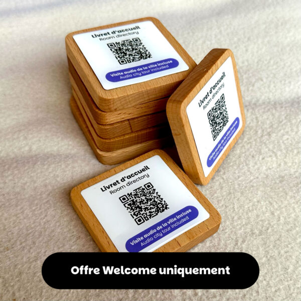Cube en bois 5X5 cm avec QR code